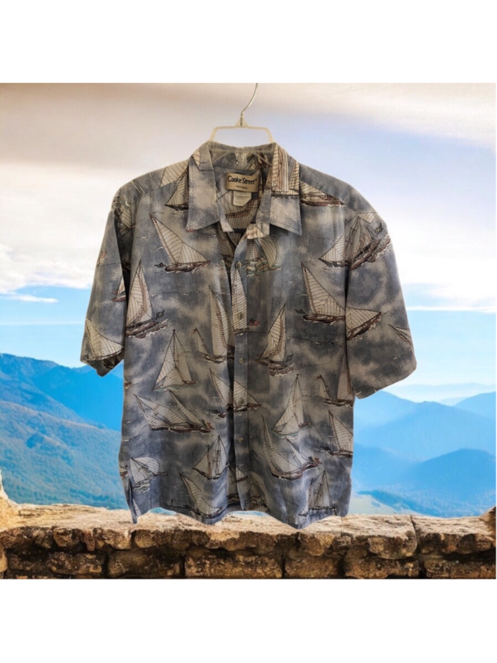Cooke Street Honolulu Vintage Sailing Campshirt Retro Cruise Coastal Grandpa